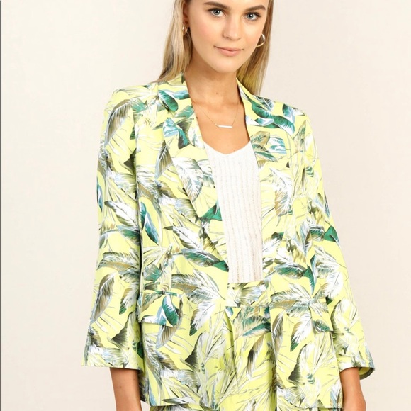 Tropical Print Blazer - Picture 3 of 5